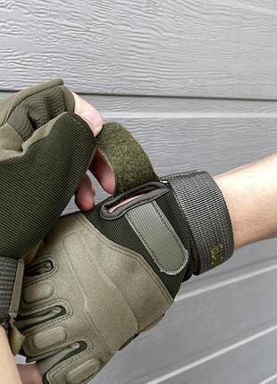 Тактические перчатки открытые летние хаки