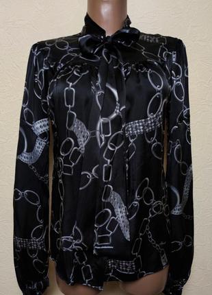 Atos lombardini шелковая блуза принт /6492/