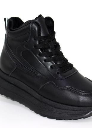 Ботинки 111964 спортивные высокие, кроссовки зимние, хайтопы на меху