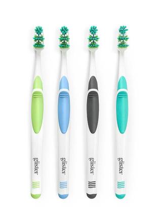 Універсальна зубна щітка зі щетиною середньої жорсткості glister™ (1 уп./4 шт.)