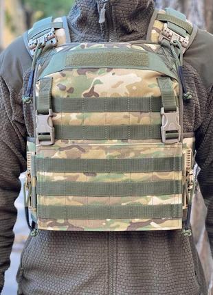 Плитоноска multicam із системою швидкого скидання бронежилет плитоноска тактична мультикам армійська зсу