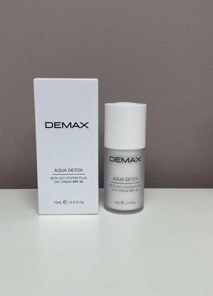 Денний крем «аква детокс» для жирної, комбінованої та проблемної шкіри обличчя, demax aqua detox moisturizer day cream spf202 фото