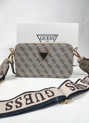 Жіноча сумочка guess logo grey