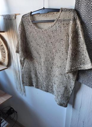 Футболка прямой крой оверсайз сеточка