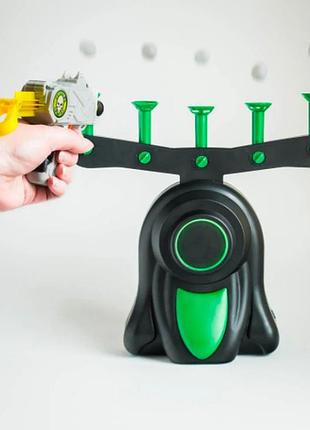 Воздушный тир, детская игра пистолет с дротиками и летающие мишени hover shot, “стрелялки” с бластер