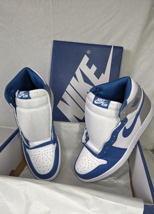 Air jordan 1 high og " true blue " оригинал8 фото