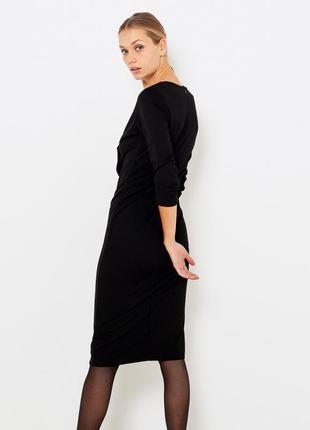 Черное красивое платье на запах camaieu р. xl/50-522 фото