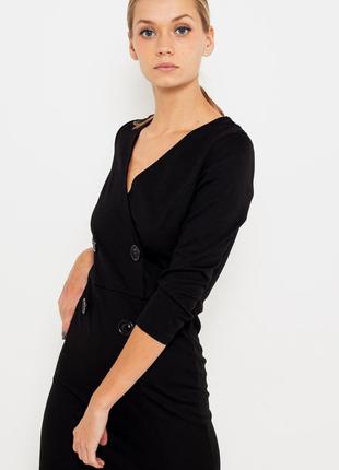 Черное красивое платье на запах camaieu р. xl/50-523 фото