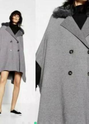 Zara кейп пончо