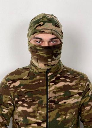 Балаклава-шапка флісова. шапка балаклава тактична військова на флісі мультикам