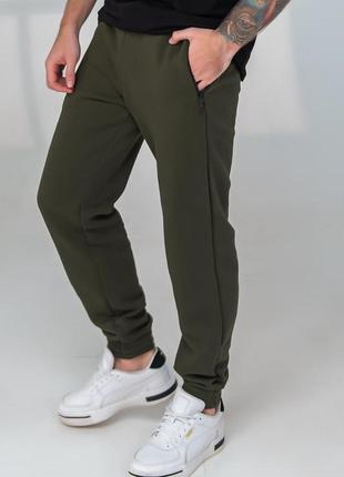 Карго штани на флісі теплі брюки карго кишені спортивні висока посадка резинки манжети брюки джогери оверсайз9 фото