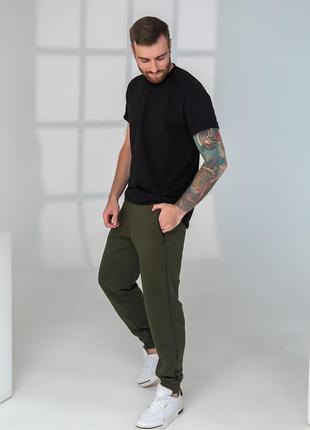 Карго штани на флісі теплі брюки карго кишені спортивні висока посадка резинки манжети брюки джогери оверсайз8 фото