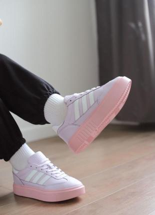 Кроссовки adidas samba violet rose женские adidas samba black white кожа2 фото