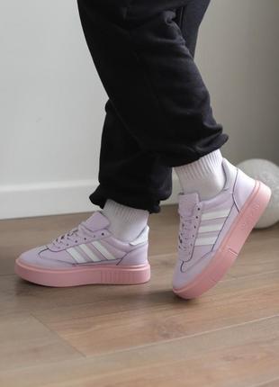 Кроссовки adidas samba violet rose женские adidas samba black white кожа3 фото