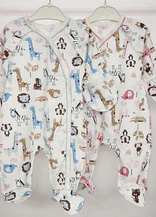 Человечек слип комбинезон на кнопках наружные швы