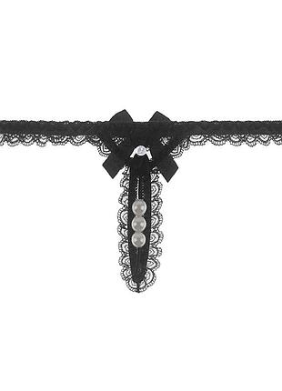 8-116 трусики з розрізом та перлинками стрінги трусики стрінги з розрізом і перловою ниткою