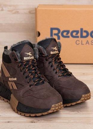 Мужские зимние кожаные ботинки reebok5 фото