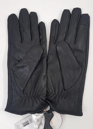 Роскошные кожаные перчатки f&f на флисовом утеплителе2 фото