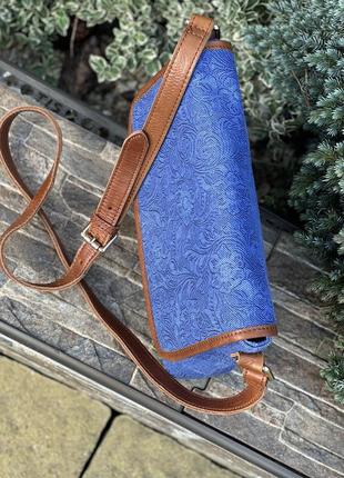 Laura ashley английская стильная оригинальная сумка кроссбоди кожа/ текстиль5 фото
