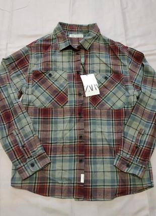 Тепла рубашка сорочка zara 13-14 р 164 см