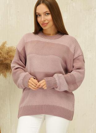 Шерстяной женский свитер оверсайз теплый мирер свободного кроя2 фото