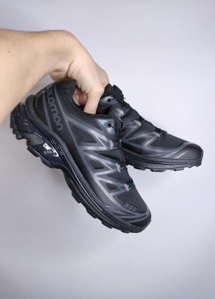 Кроссовки salomon xt-6 adv all black1 фото