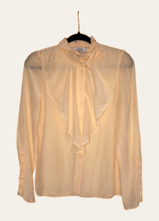 Блуза рубашка с воланом