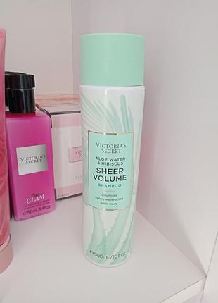 Victoria's secret шампунь для волосся sheer volume shampoo aloe water &amp; hibiscus вода алое та гібіскус