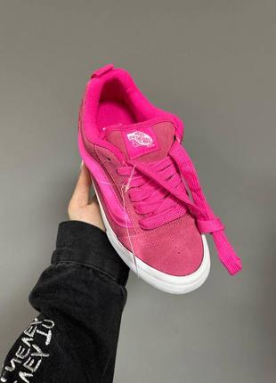 Женские кроссовки vans knu old skool acid pink premium5 фото