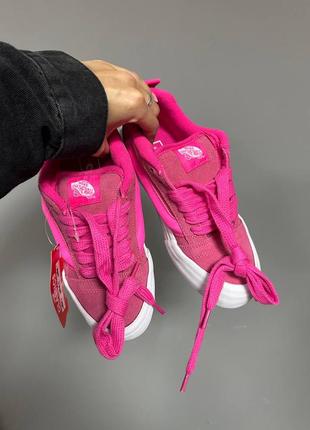 Женские кроссовки vans knu old skool acid pink premium2 фото