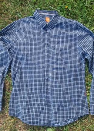 Мужская рубашка hugo boss slim fit orange edipoe