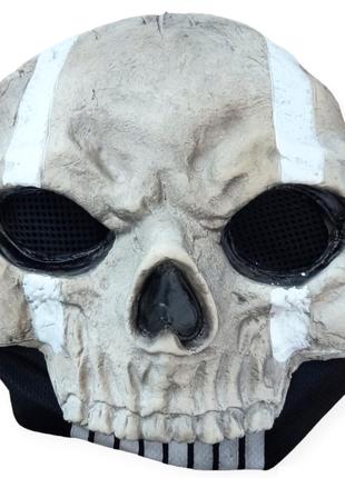 Маска тактическая балаклава череп баф латекс призрак для военных байкеров хэллоуин ghost call of duty pro7 фото