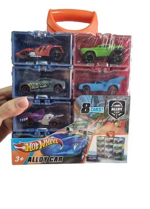 Набір маленькі металеві машинки — модельки в боксі 8 шт. у комплекті hot wheel1 фото