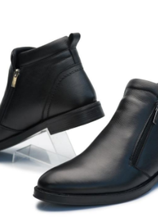 Натуральні шкіряні теплі зимові ботінки берці черевики кеди кросівки туфлі для чоловіків натуральные1 фото
