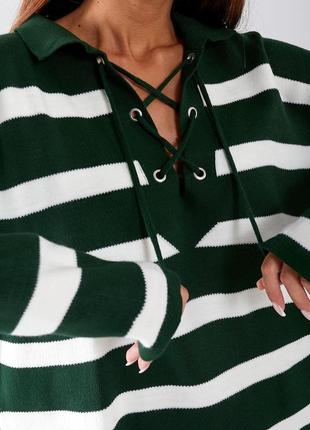 Женский полосатый джемпер, свитер, кофта, пуловер в полосу, оверсайз s, m, l, xl3 фото
