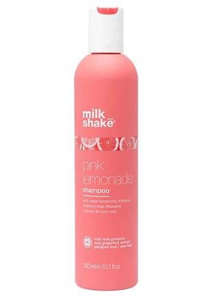 Шампунь для волосся тонуючий milk shake pink lemonade shampoo (рожевий) 300 мл2 фото