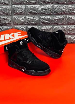 Nike зимние кроссовки хайтопы черные мужские размеры 40-46