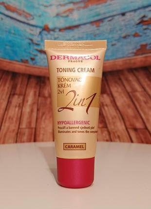 Тональний крем dermacol toning cream 2 in 1(оригінал)