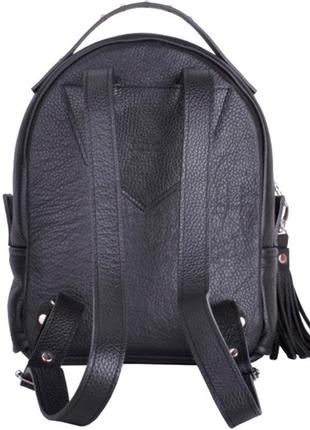 Рюкзак новый из натуральной кожи jizuz sport new black стеганый4 фото