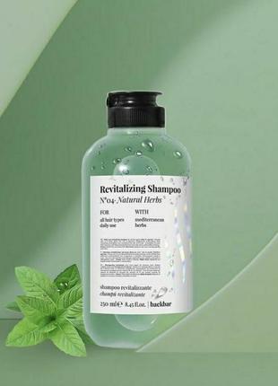 Травяний шампунь для глибокого очищення farmavita backbar revitalizing shampoo №04 natural herbs 250 мл