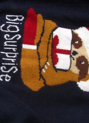 Кофта свитер джемпер ленивец f&f новогодний новый год рождественский christmas3 фото