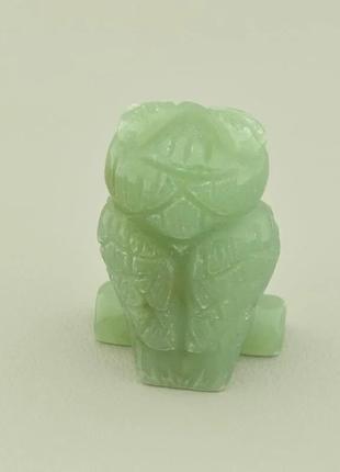 Сова нефрит природний мінерал, розмір 37х25мм, вага 28 г