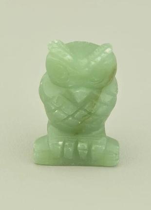 Сова нефрит природний мінерал, розмір 37х25мм, вага 28 г