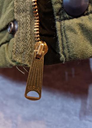 Vintage army jacket serval zipper винтажная военная куртка 80х годов2 фото