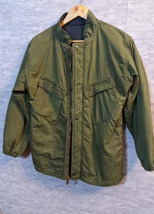 Vintage army jacket serval zipper винтажная военная куртка 80х годов1 фото