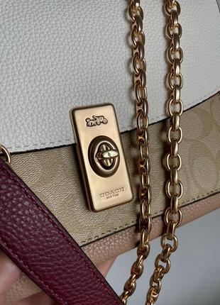 Шкіряна сумка через плече в канві lane co 4