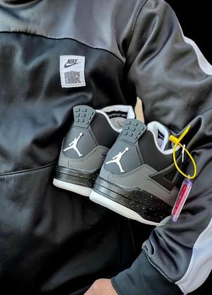 Мужские кроссовки кроссовки nike air jordan 4 black grey fur7 фото