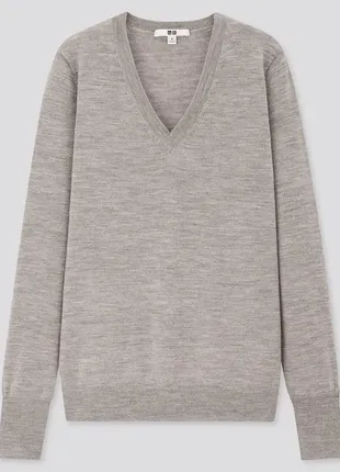 Джемпер uniqlo extra fine merino v neck4 фото