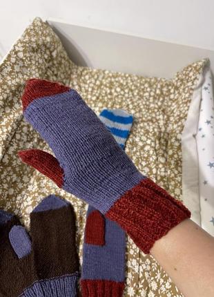 Вязаные перчатки перчатки из шерсти2 фото
