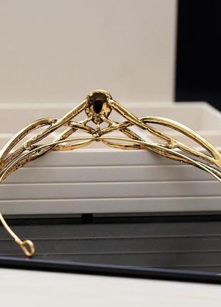 Корона на голову диадема для ребенка девочки черная маленькая